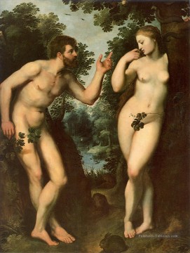 Adam et Eve Peter Paul Rubens Nu Peinture à l'huile